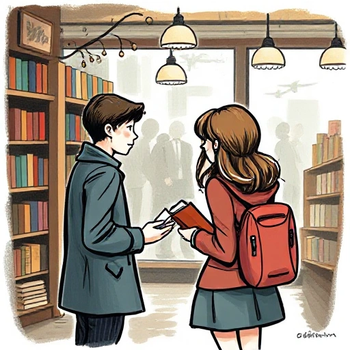 The Girl I Bumped into at the bookstore Love Romantic cuple image